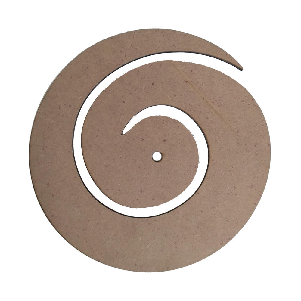 Set of 10 MDF Spiral Clock of 9 Inches